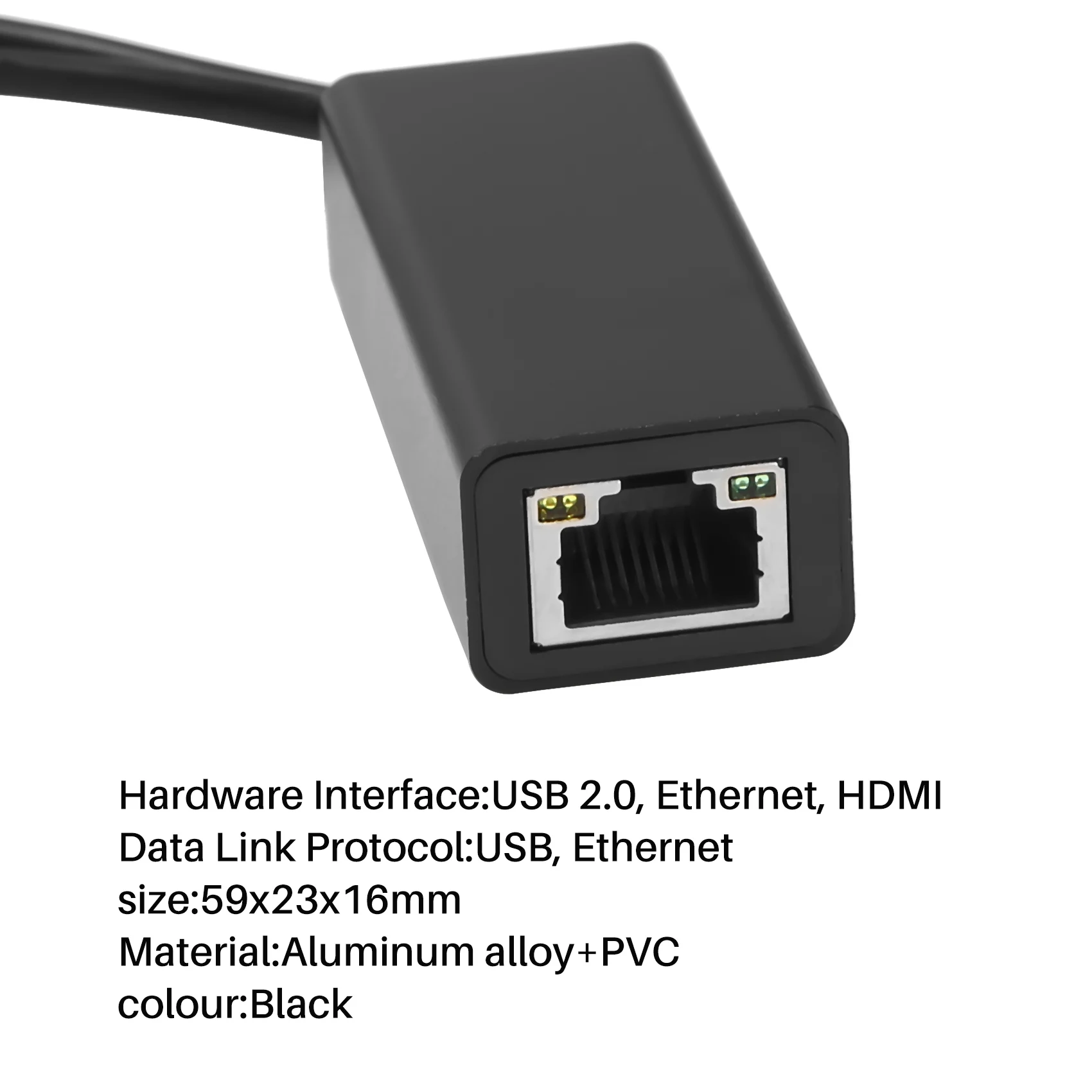 Ethernet Adapter Met Voedingskabel Voor Tv Stick (2e Gen), 4K Stick, Tv Vierkant, Micro-Usb Naar Rj45 Bekabelde Lan Adapter, Zwart