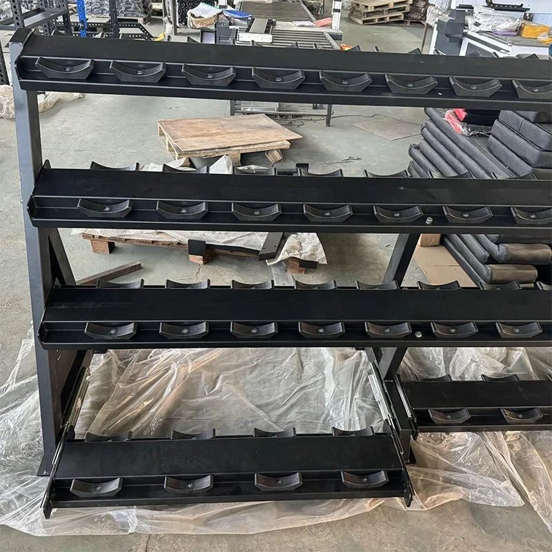 

High Quality Gym Equipment Fitness 4 Tiers Dumbbell Rack Stand Dumbbell Cage Storage Rack