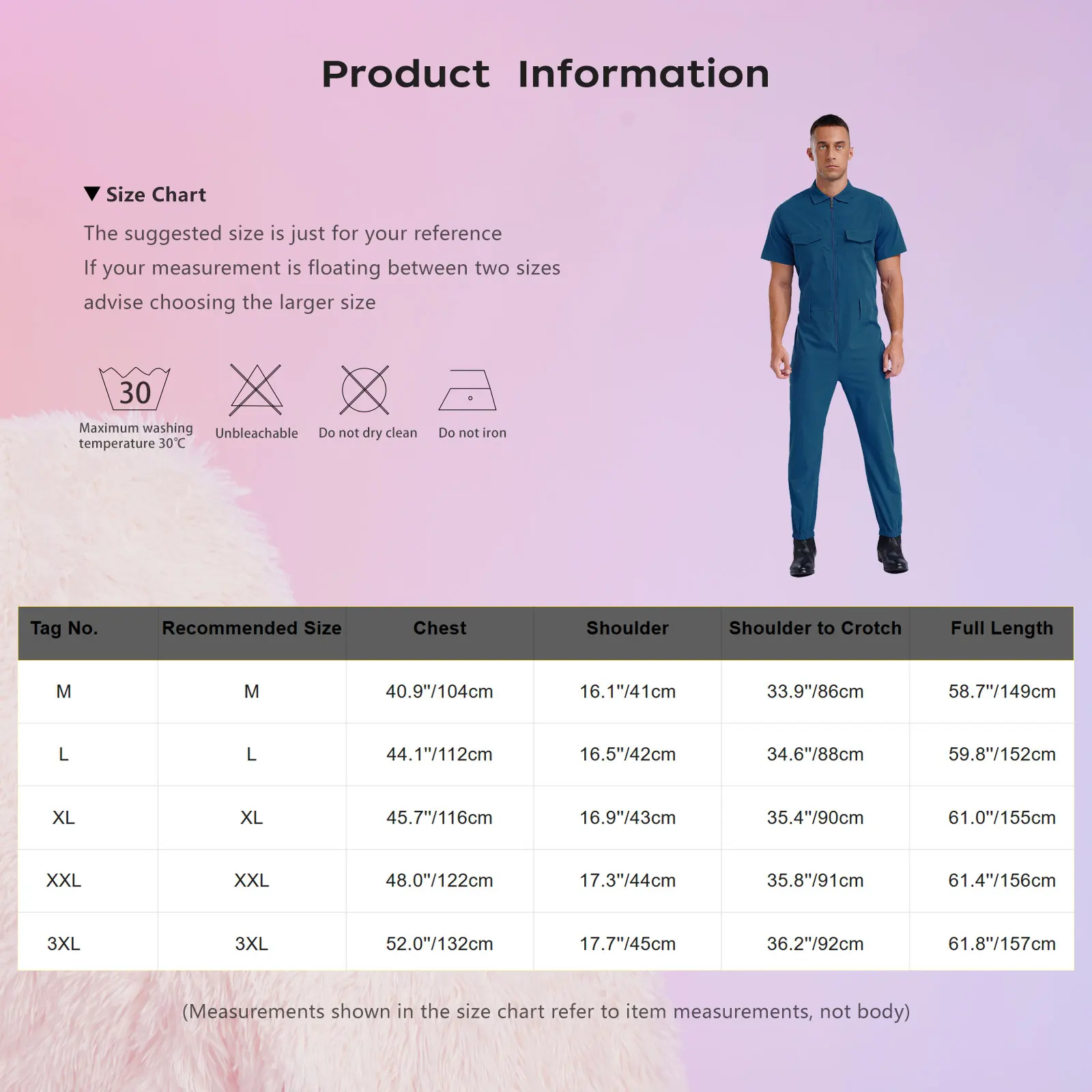 Mens Casual Coverall Working Clothes Short Sleeve Long Pants Jumpsuit Solid Color Overalls One-piece Rompers for Work Daily Wear