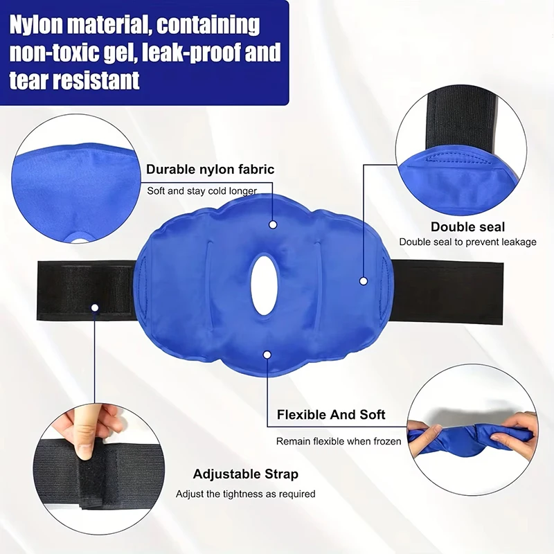 Reusable Knee Ice Pack Wrap Ice Pack for Knee Adjustable Cold Compress Cold Therapy Gel Pads for Pain Relief Sports Injuries