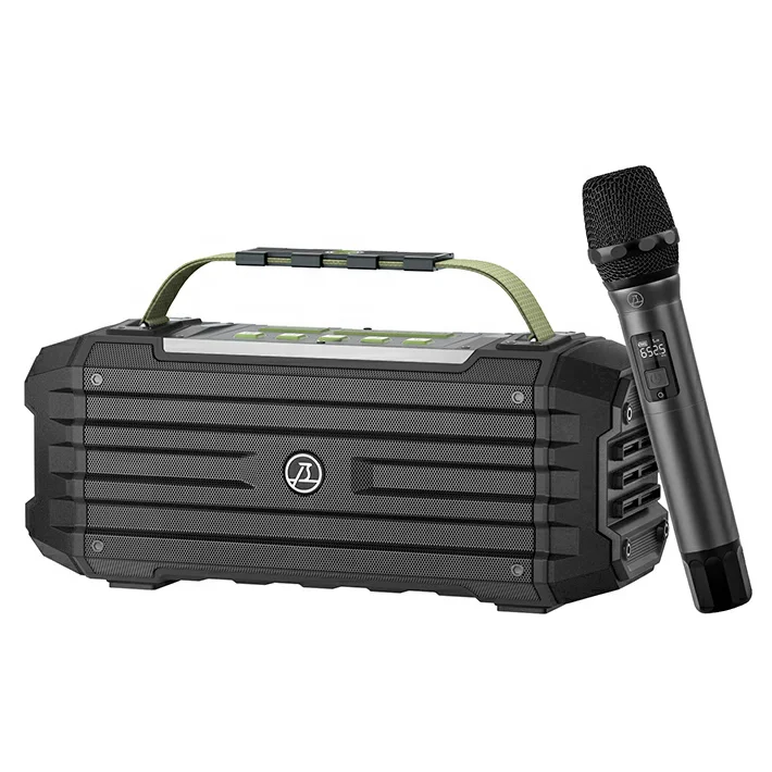 

Fashion Outdoor Karaoke Speaker Dual Microphone Remote Controller Waterproof TWS Portable KTV bluetooth Wireless Speaker