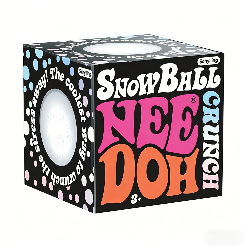 Schylling Needoh Nuevo Producto NeeDoh Snow Ball Crunch, Juguete Antiestrés, Juguete para Apretar, Regalo para Fiestas