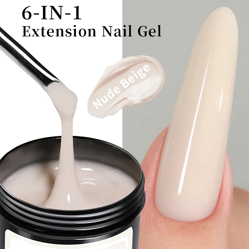 UR SUGAR 150g Nude Beige Liquid Acrylic Gel Quick Builder Nail Gel Nail Tips Extension Constuction Self Leveling Soak Off UV GEL