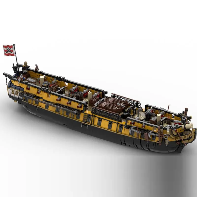 

7825 шт. на заказ MOC французская фрегата HMS Romulus военный корабль технический набор DIY образовательная сборка головоломка детская головоломка игрушка на день рождения подарки