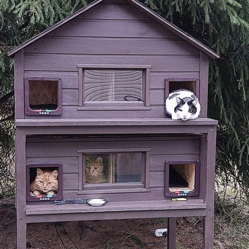 Outdoor sunscreen cat villa outdoor cotton rainproof and cold-proof courtyard cat room