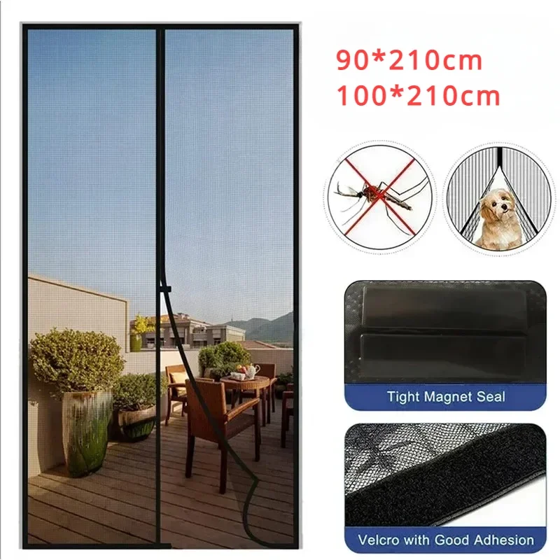 80/90/100 Cms Window Curtains Automatic Closing Magnetic Mosquito Net Magnetic Door Curtain Shades Screen Home Textile Garden