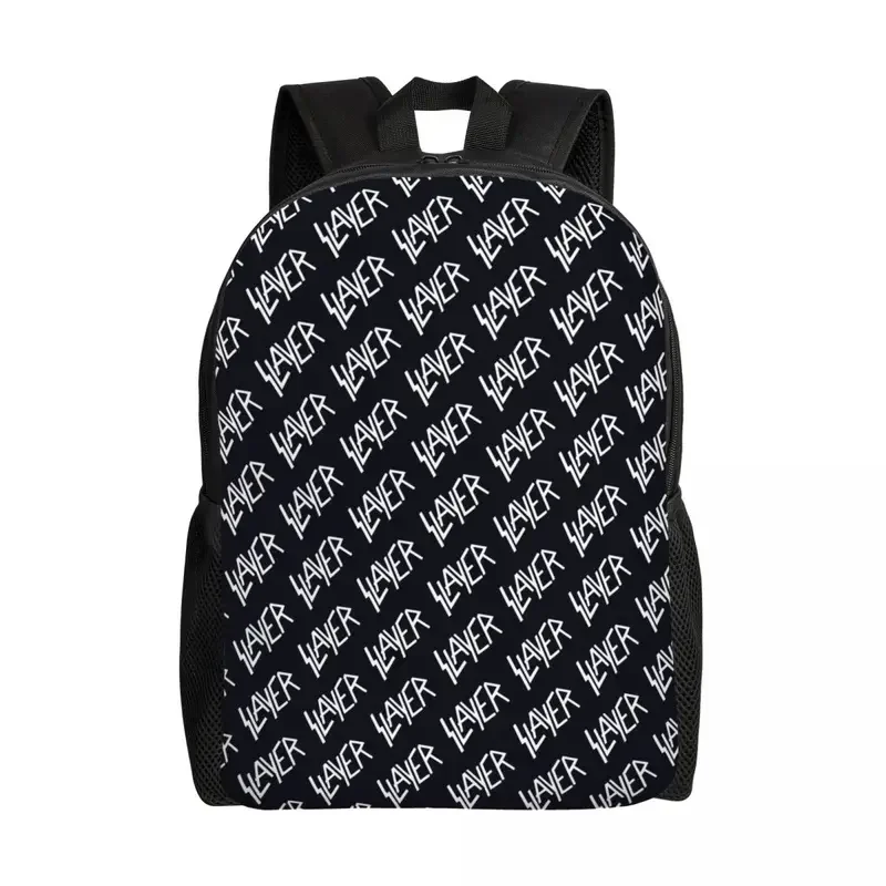 Mochila de viaje de Metal personalizada para hombres, bolsa de libros para computadora escolar, banda de Rock Roll, bolsas de día para estudiantes universitarios, White Heavy Slayers Thrash