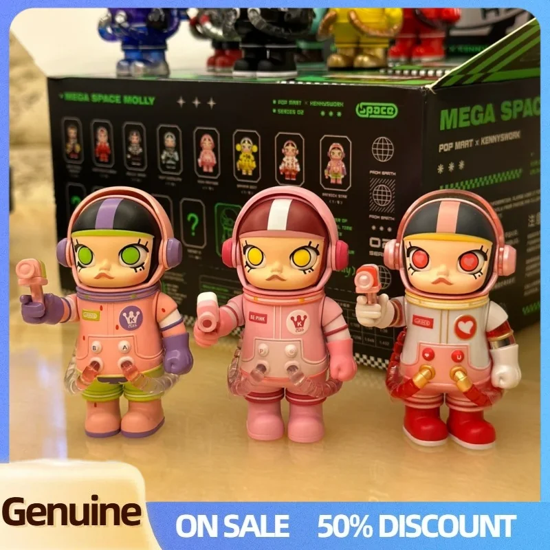 حقيقي POPMART ميجا سبيس مولي 100% V2 سلسلة 02-B صندوق أعمى لطيف عمل الشكل لعبة صندوق غامض سطح المكتب ديكور حلية الهدايا