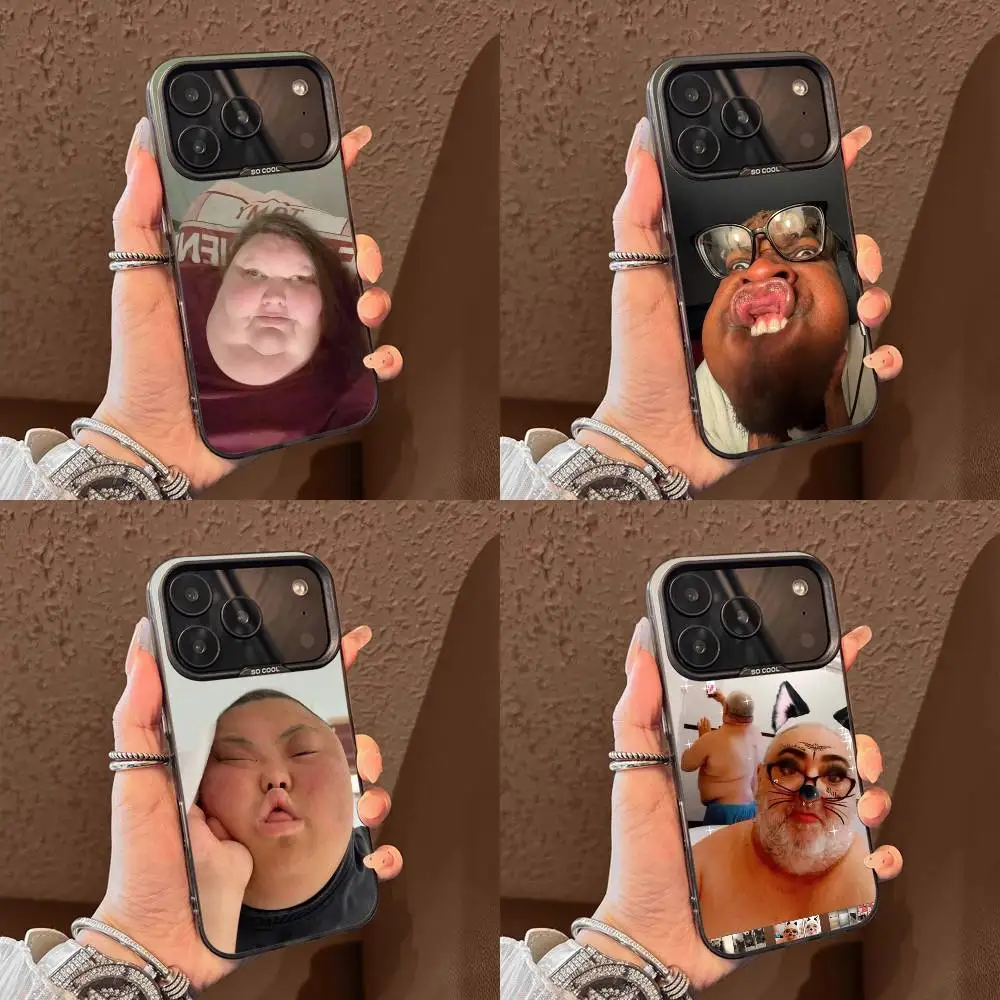 Custodia per telefono divertente Ugly Man Girl per iPhone 17,16,15,14,13,12,11,Pro,Max,Plus,E,Air,Mini Cover in Tpu nera