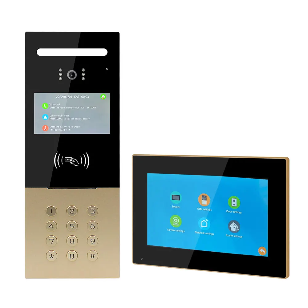 7" / 10" Tuya Smart Home App Wifi Audio Video Intercom Apartment Door Phone Doorbell Camera 1080P POE Visual Biulding Intercom