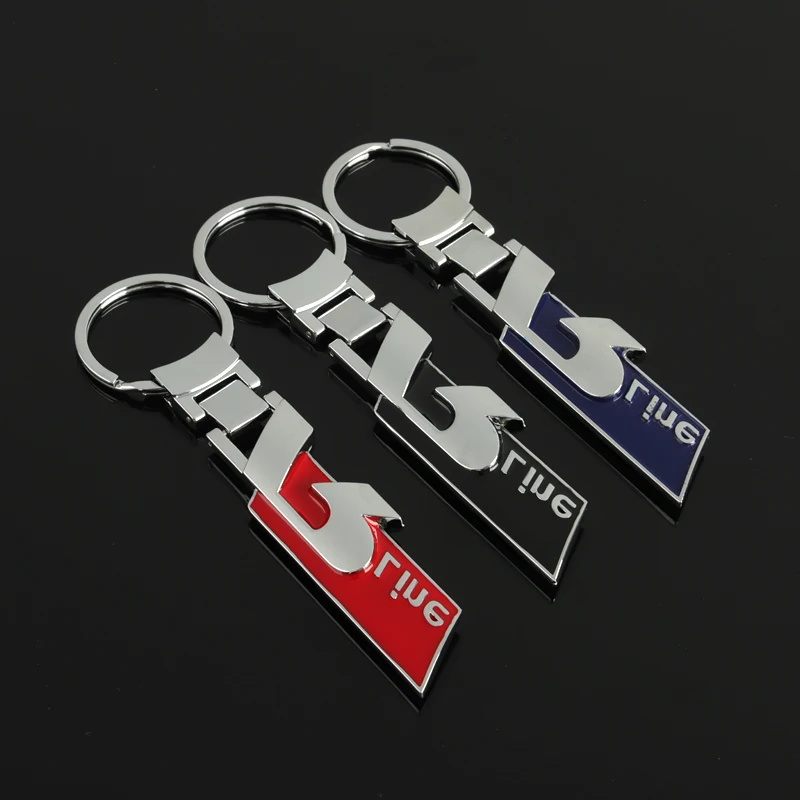 1pcs Metal Car Keychain Pendant Double sided Key Ring Chain for Volkswagen VW R line Golf 7 MK7 Golf 6 MK6 Tiguan Polo CC Jetta