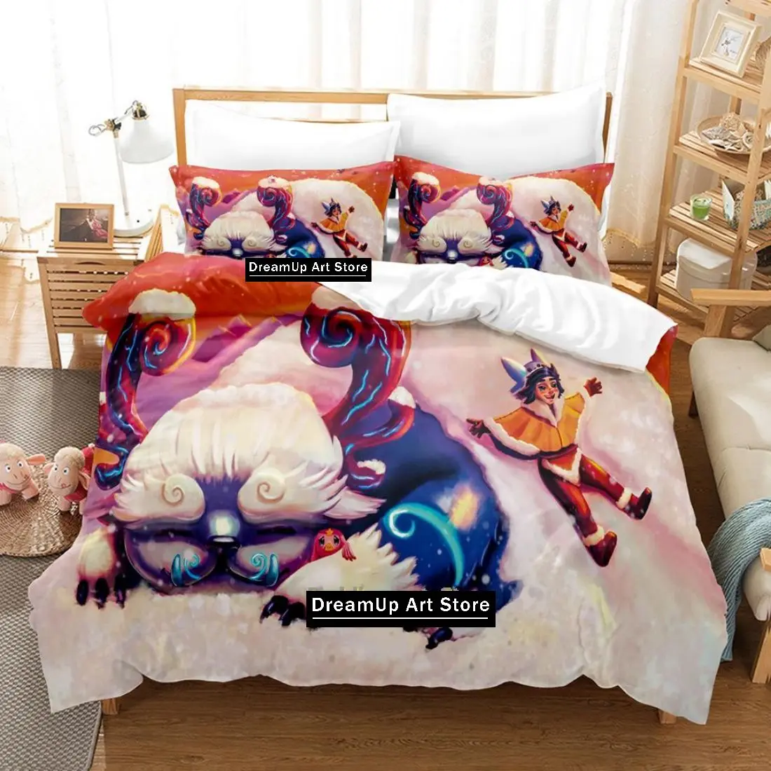 Personality League Of Legends Nunu Bedding Set Boys Girls Twin Queen Full Size Duvet Cover Pillowcase Bed Adult Bedroom