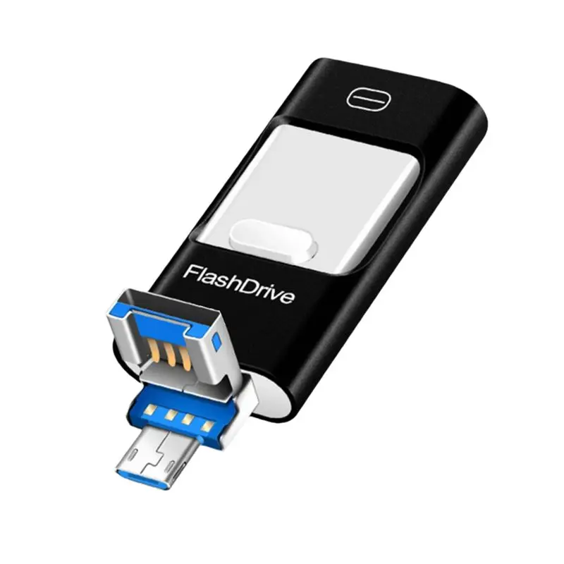 USB Stick For Phone Flash Drive For Phone 3 In 1 Memory Stick Flash Drive 32G For Phone/Pad/Android/Computer/Laptop/PC