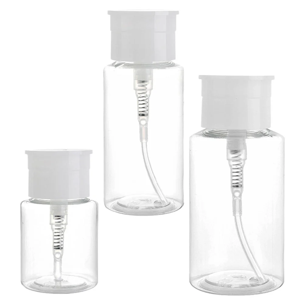 3 Pcs Soap Dispenser Bottled Small Liquid Bottles Visible Refillable Pressure Pump 12x5cm Reusable Cosmetics Containers Travel