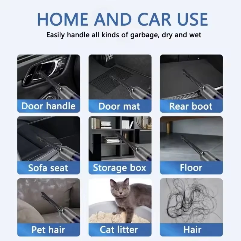 Xiaomi MIJIA 자동차 진공 청소기 9in1 휴대용 무선 자동차 진공 청소기 휴대용 홈 자동차 듀얼 사용 진공 청소기