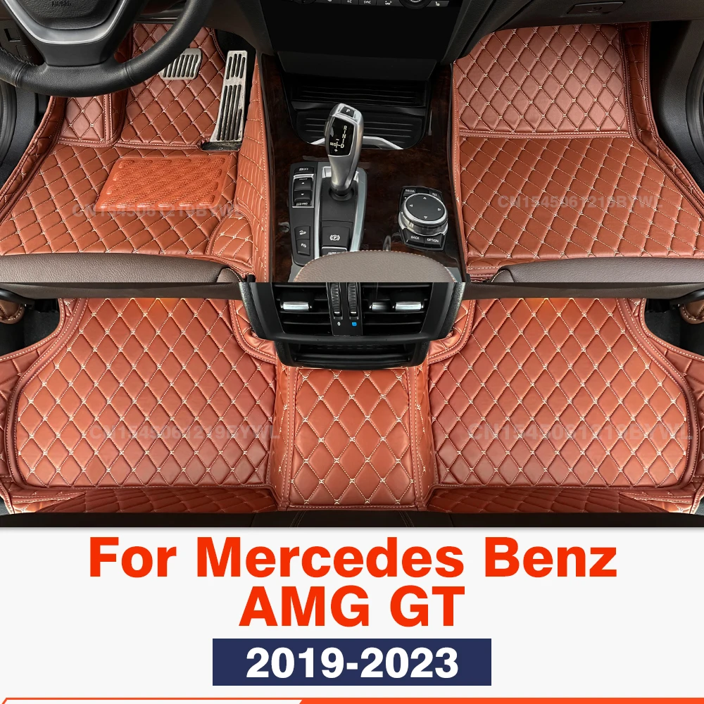 

For Mercedes Benz AMG GT 4 Seats/5 Seats 2019-2023 22 21 20 Car Floor Mats Custom Foot Pads Carpet Cover Interior Accessories