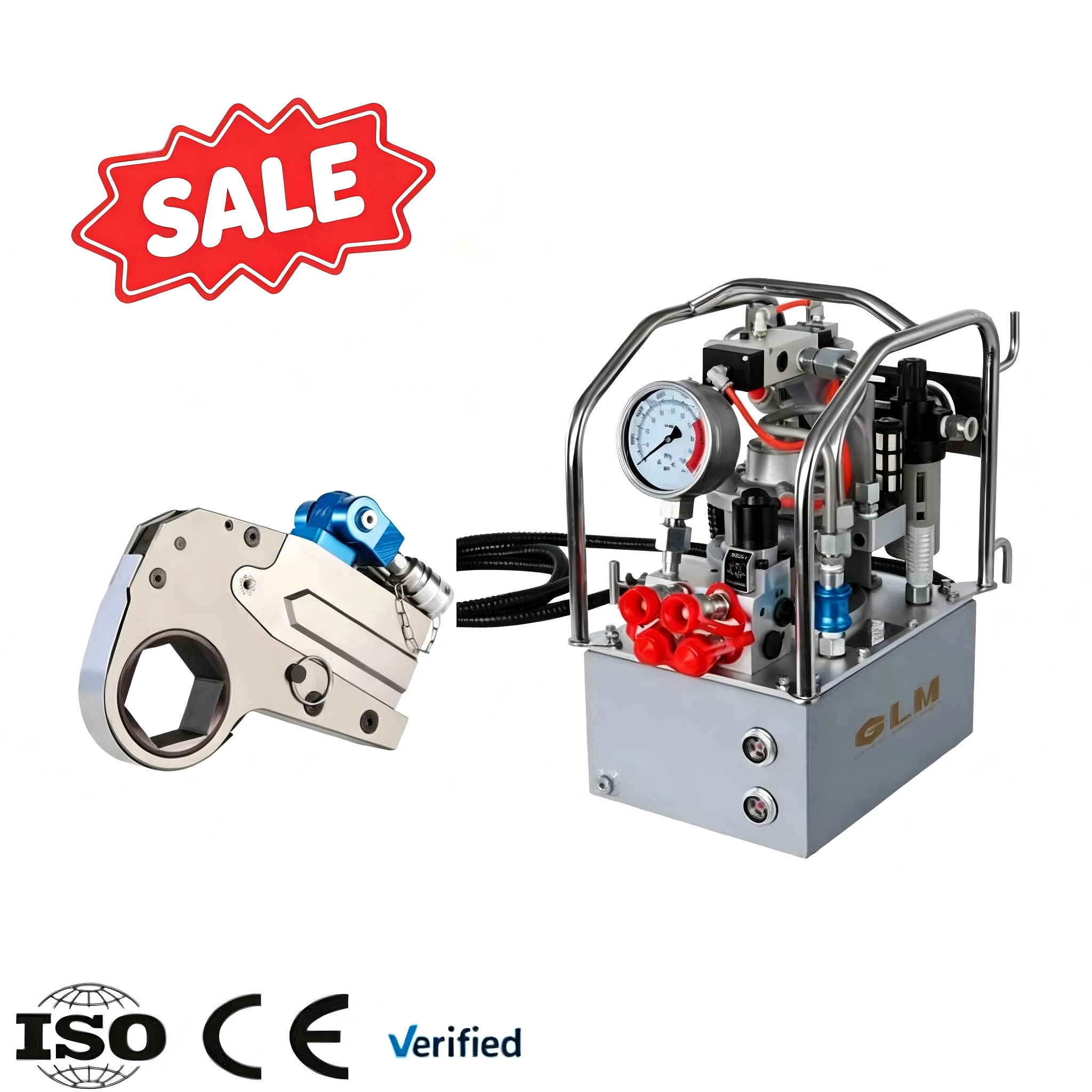 Industrial-Grade Heavy Duty  Use Special Offer  Certified Alloy Steel  Ultra-Thin Hollow Hydraulic Torque Wrench