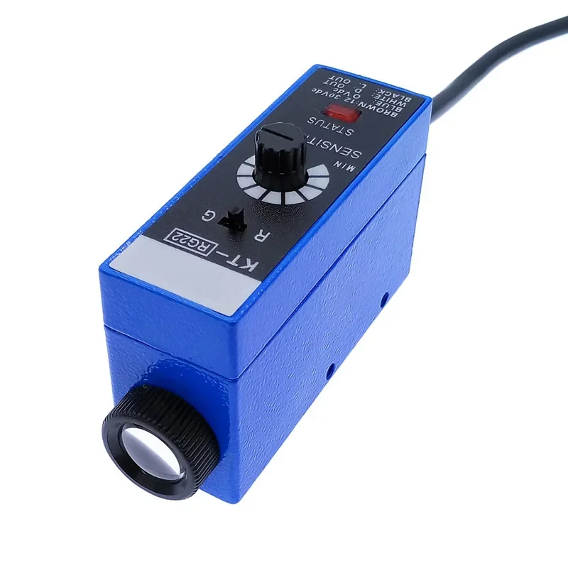 1pcs Color Code Sensor KT-RG22 KT-BG22 KT-WG22 10-30V Mark Detection Photoelectric Switch Color Mark Sensor