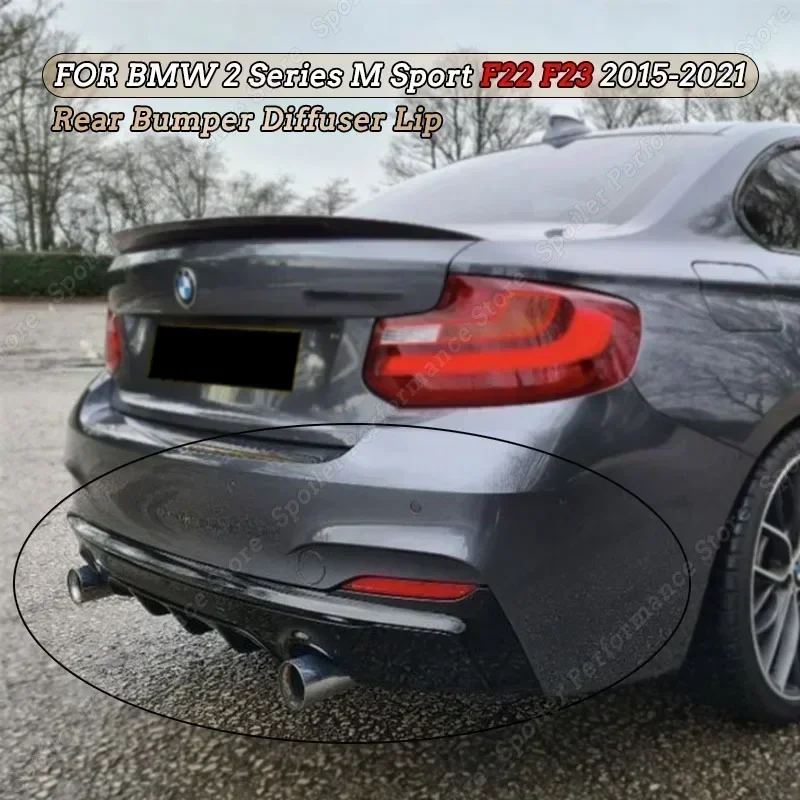 

Rear Diffuser Rear Bumper Splitters Lip Spoiler Rear Chassis Deflector For BMW 2 Series M Sport F22 F23 2015-2021 ABS Cover