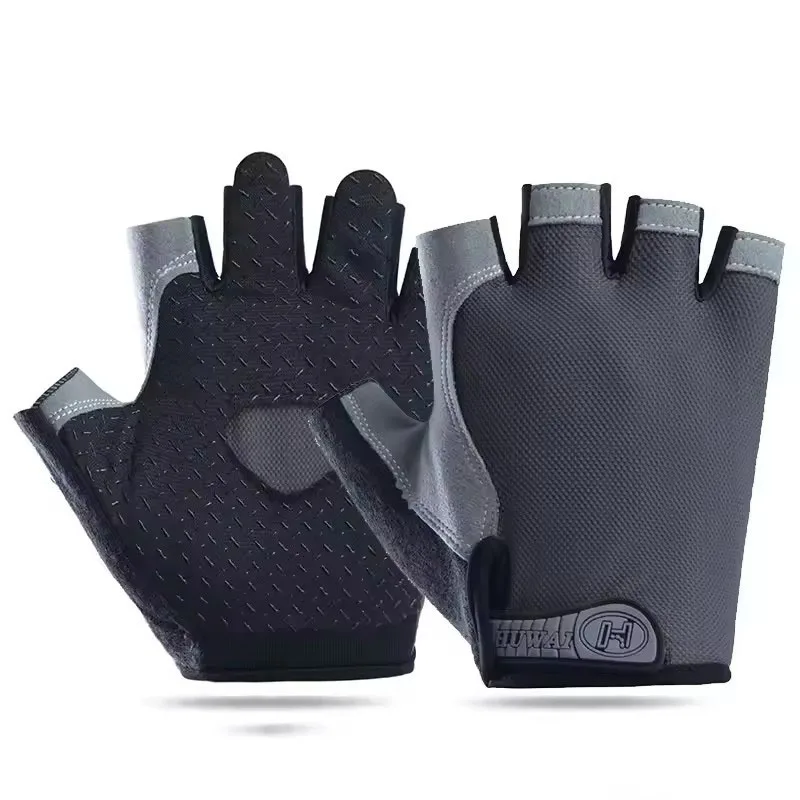 New Cycling Gloves Anti Slip and Shock-absorbing Outdoor Sports Gloves Summer Sun Protection Elastic Fingerless Gloves