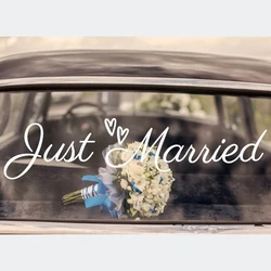 1PC 57x14cm Wedding Decoration Wall Decals Just Married Sign Wedding Sign Stickers Just Married Car Wall Stickers