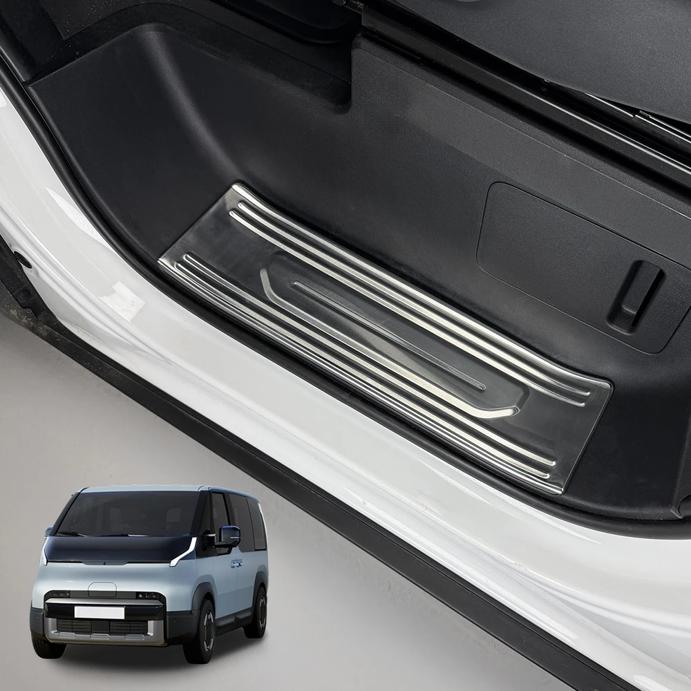 Fit For Kia PV5 LHD/RHD Passenger Only Inner Door Threshold Scuff Plate Cover Rear Footwell Interior Styling Accessories