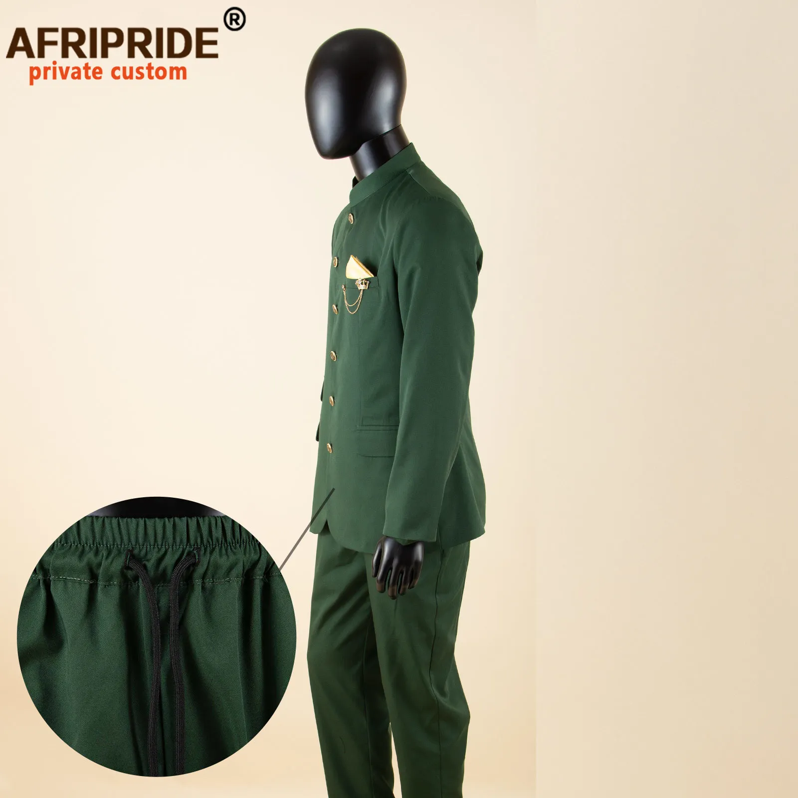 Men`s Bussiness Suit Slim Fit Embroidery Single Breasted Blazer and Pants Set Formal Outfits African Clothes Wedding A2316091