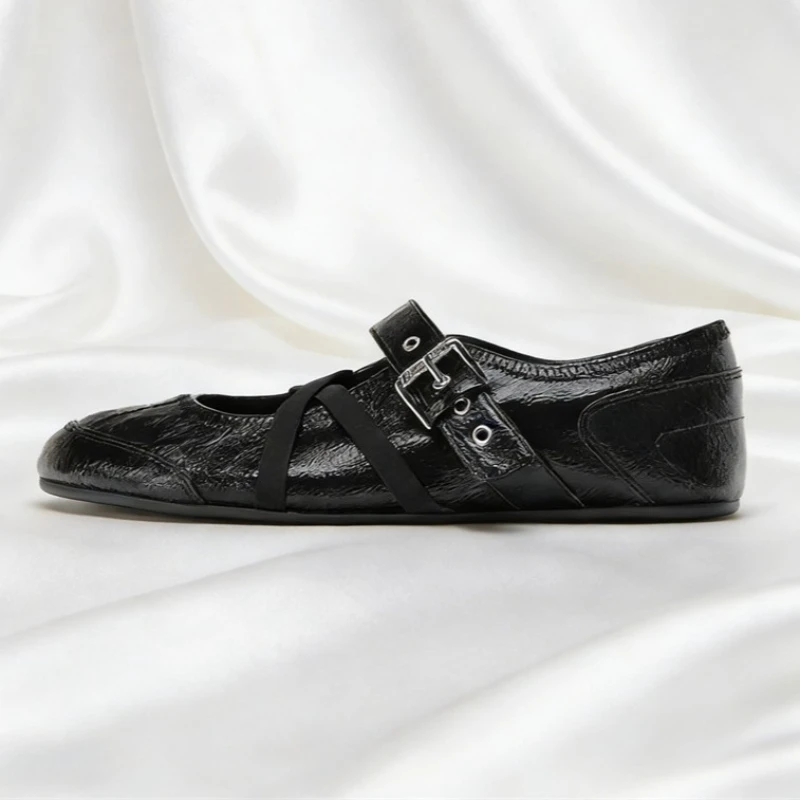 

Weave Designer Ballet Flats Women Light Hollow Fashion Brand Mary Jane Shoes Buckle Breathable Comfortable Casual Women's Shoes