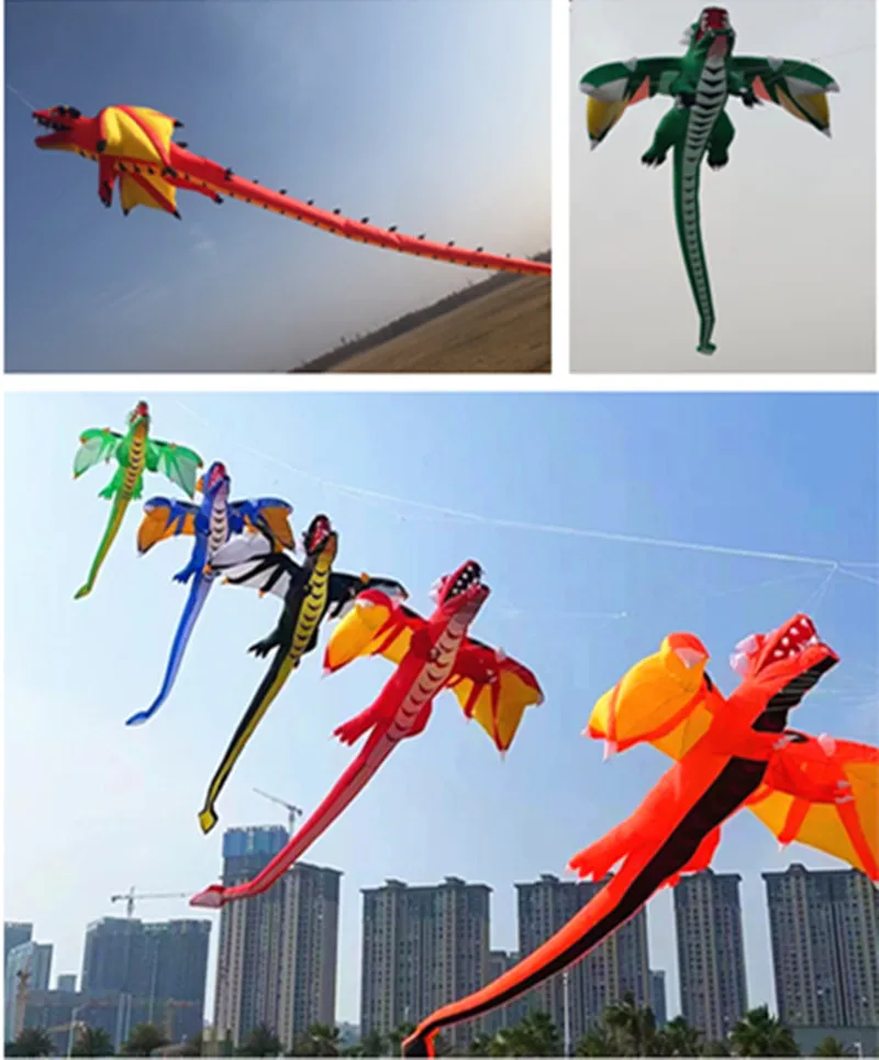 

Free Shipping 7m dragon kites flying inflatable kites wind spinner soft kites ring outdoor weather vane professional kites fun