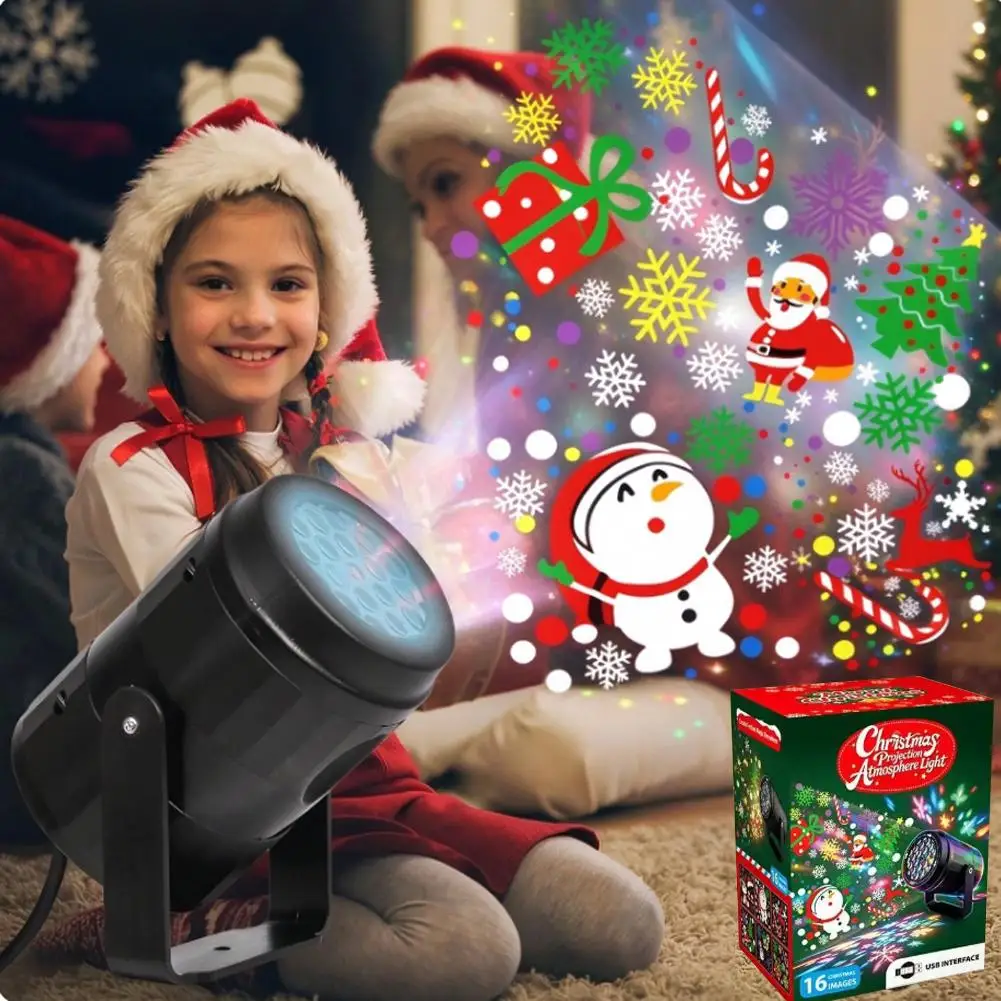 Halloween Christmas Led Projector Usb Powered 16 Different Christmas Patterns For Home Party Bedroom Garden Decor