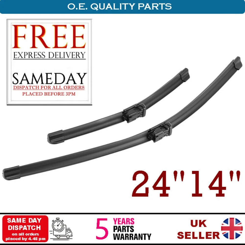 For Fiat 500 Ford KA Front Windscreen Wiper Blades 24