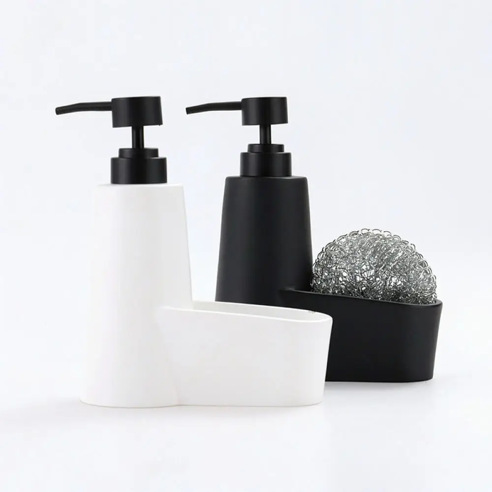 Durable Resin Soap Dispenser Matte Finish Countertop Liquid Bottle Press Pump Dish Soap Organizer Kitchen Cleaning Tool