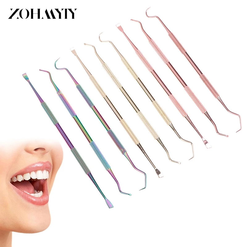 Aço inoxidável Double Ends para Dentista, Limpeza de Dentes, Higiene, Explorer, Probe Hook, Pick Dental Tools, Produtos, 3 Pçs/set