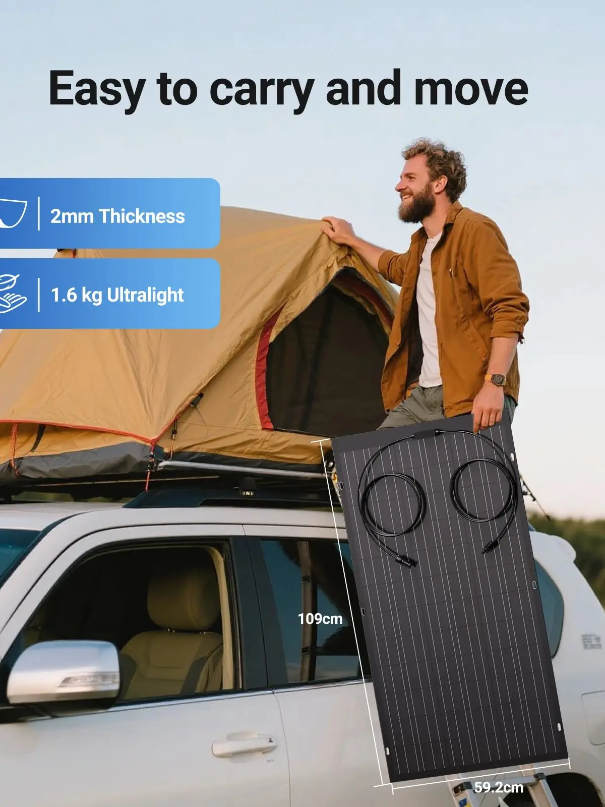 240W / 480W Flexible Solar Panel Kit, 18.6% Efficiency, ETFE Coated, IP67 Waterproof, Ultra-Thin Design for RV, Boat, Cabin, Off