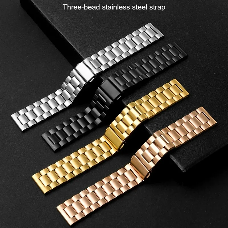 16mm 18mm 20mm 22mm 24mm Watch Band Stainless Steel Watch Strap, Quick Release, Replacement For Smartwatch, Traditional Watch