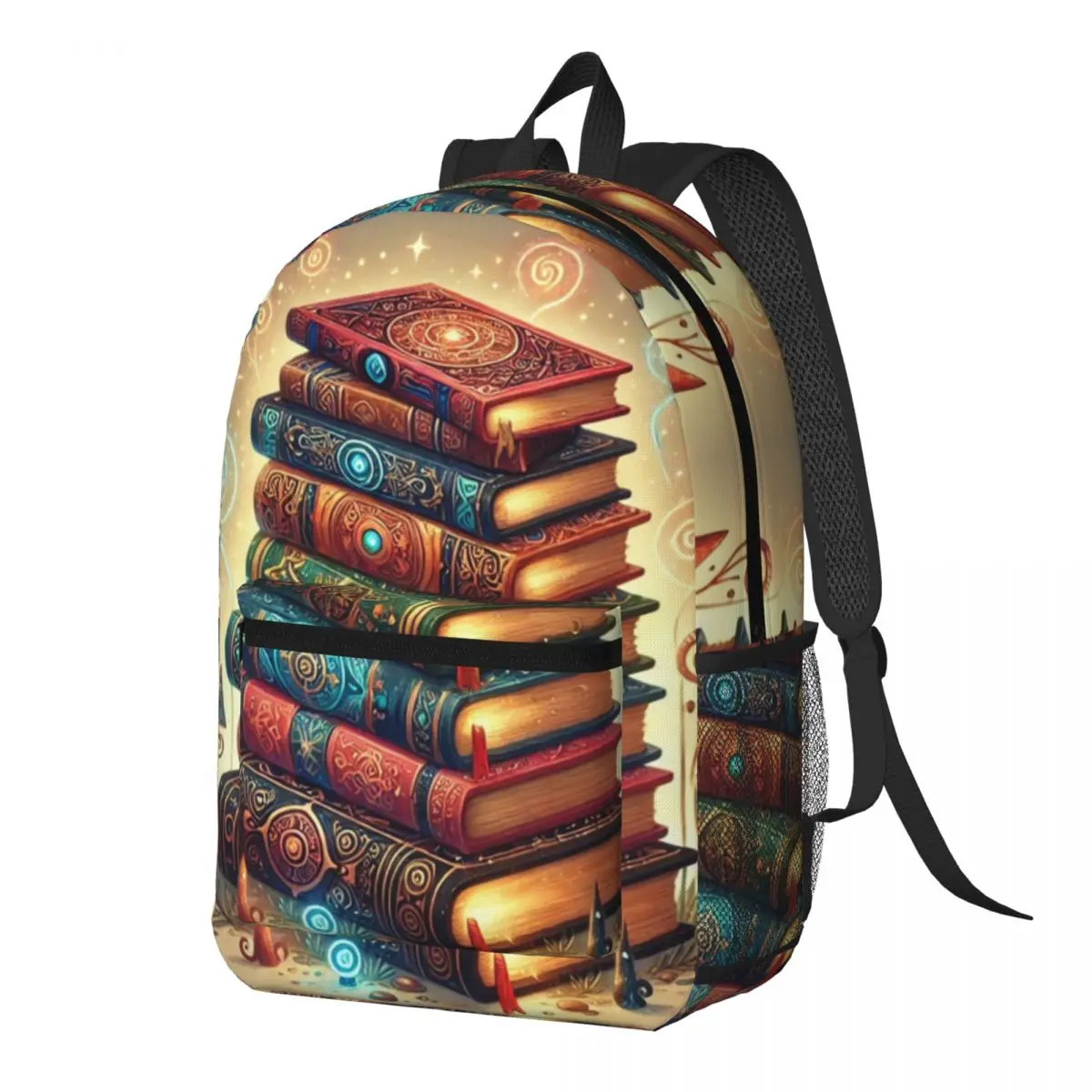 Ancient Book With Glowing Magic Spells Backpack Daypack Large Capacity Kids BookBag School Bag Shoulder Bags for Men Women