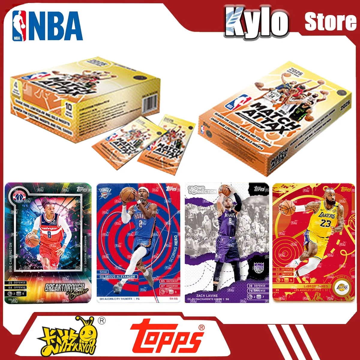 

Коллекционные карты NBA TOPPS 2025 NBA MATCH ATTAX Карта баскетбольного матча Superpower Pack Energy Pack Редкий фестиваль Оптовая продажа KAYOU