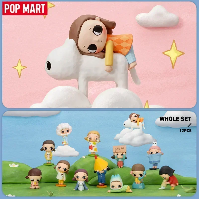 POP MART Nyotas Flauschige Anime Action Figure Life Series Ornaments Figurines Home Decor Desktop Model Dolls Gilrs Gift