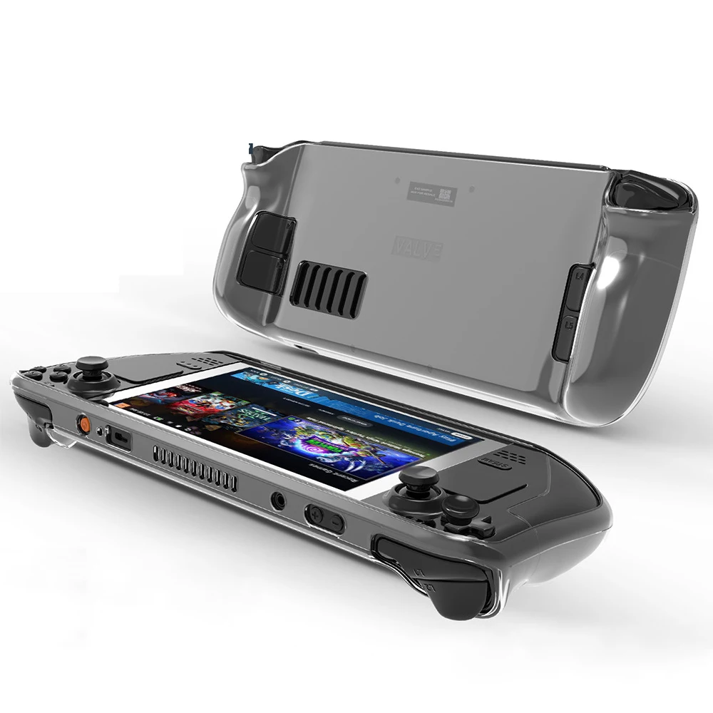 Transparente Hülle für Steam Deck OLED-Konsole, Durchsichtige Tragetasche, Stoßfeste Weiche TPU-Schutzhülle für Steam Deck OLED