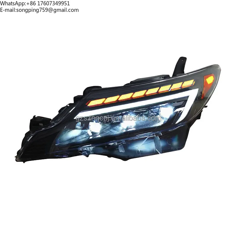LED DRL Front Head Lamp Assembly Modified Exterior Upgrade Headlight for Toyota Previa Estima 2009-2015