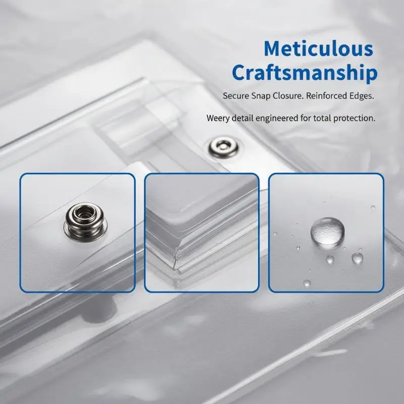 1Pc Transparent PVC Snap Closure Jewelry Bag Watch Pouch Dustproof Oxidation Resistant Travel Ring Bracelet Safe Storage