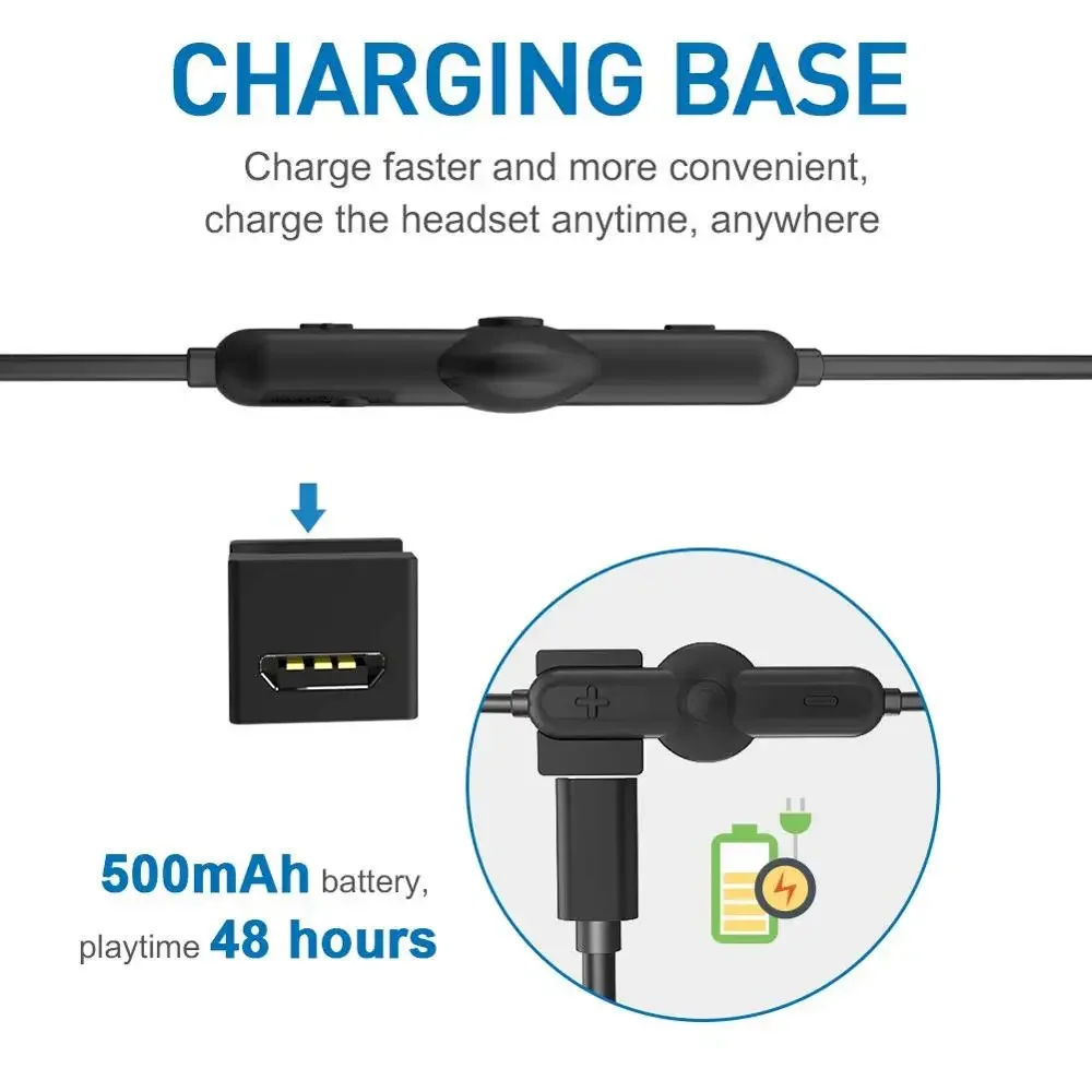 Cuffie Bluetooth senza fili Auricolare con archetto da collo Auricolare di alta qualità con microfono per giochi di auricolari sportivi Spedizione gratuita