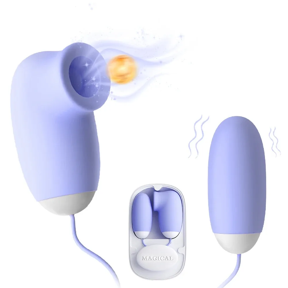 Magic Box Clitoral Sucking Vibrator with Vibrating Egg G Spot Nipple Stimulator 12 Speeds Vagina Sex Toy for Women