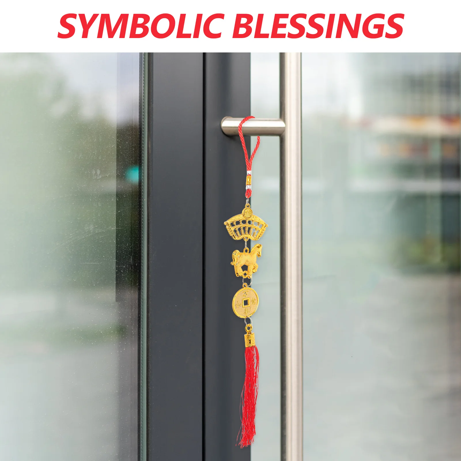 9 قطعة ديكور حصان زودياك الصيني 2026-السنة القمرية الجديدة الأحمر شرابة قلادة الحلي لحفلة Tet مهرجان الربيع المنزل بونساي