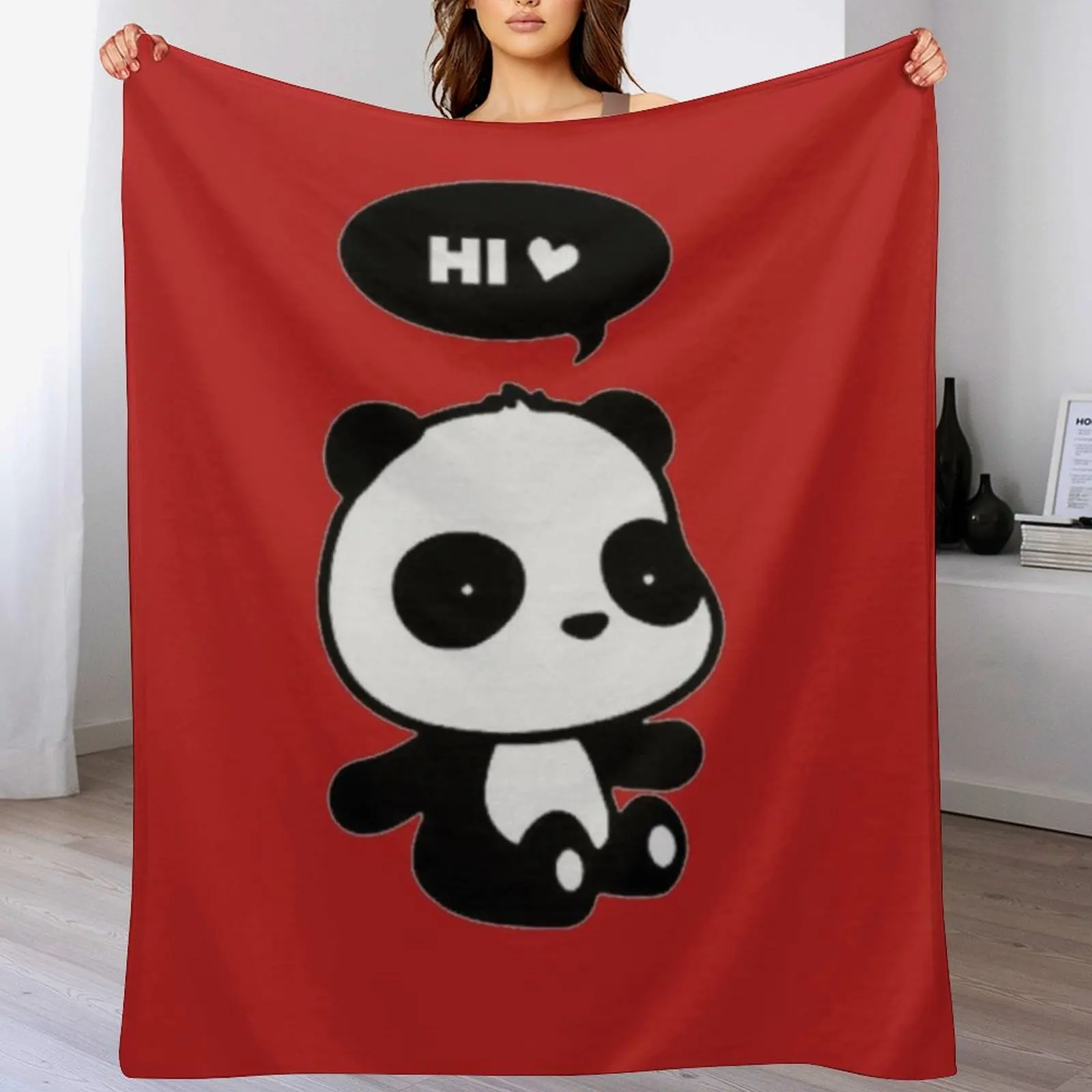 

New Hi panda Throw Blanket blankets and throws Soft Plaid Blankets