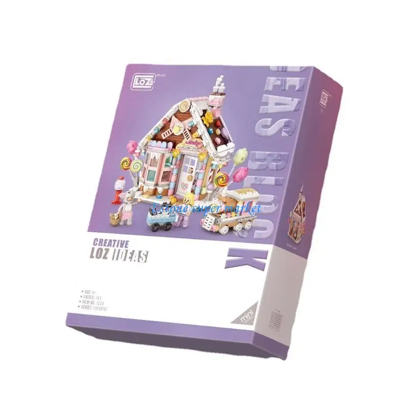 090B DIY 組み立てブロックセットキャンディーハウス組み立ておもちゃ女の子好意建設ビルディングブロック STEM おもちゃ子供女の子 6 + 年