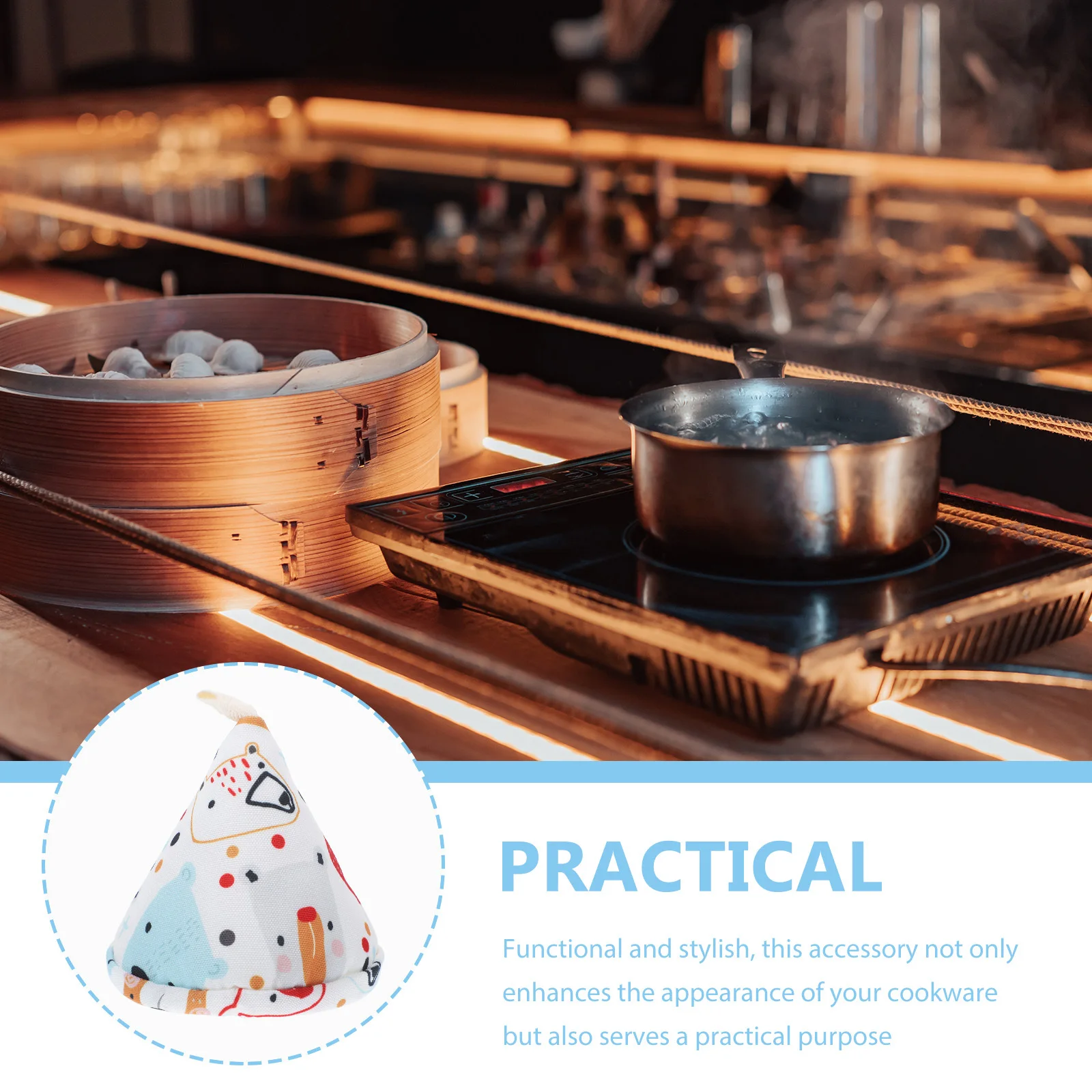 

Triangle Pot Lid Handle Cover Heat Resistant Nonslip Anti-Scald Sleeve For Cookware Kitchen Accessory Reusable Pot