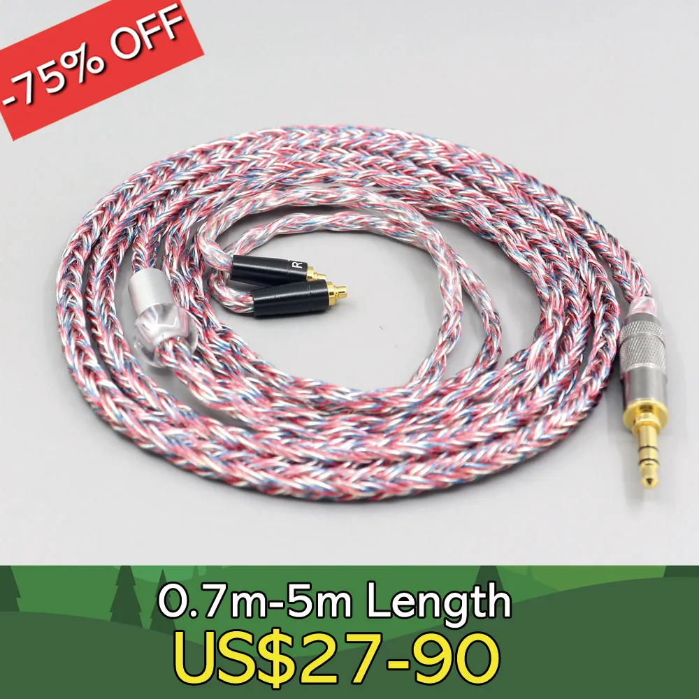 

16 Core Silver OCC OFC Mixed Braided Cable For AKG N5005 N30 N40 MMCX Earphone LN007560