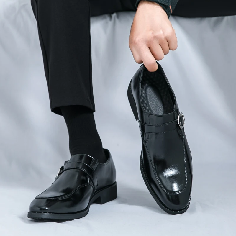 

Classic Men'S Casual Loafers Driving Shoes Moccasin Fashion Male Comfortable Wedding Leather Shoes Men Business Black Dress Shoe