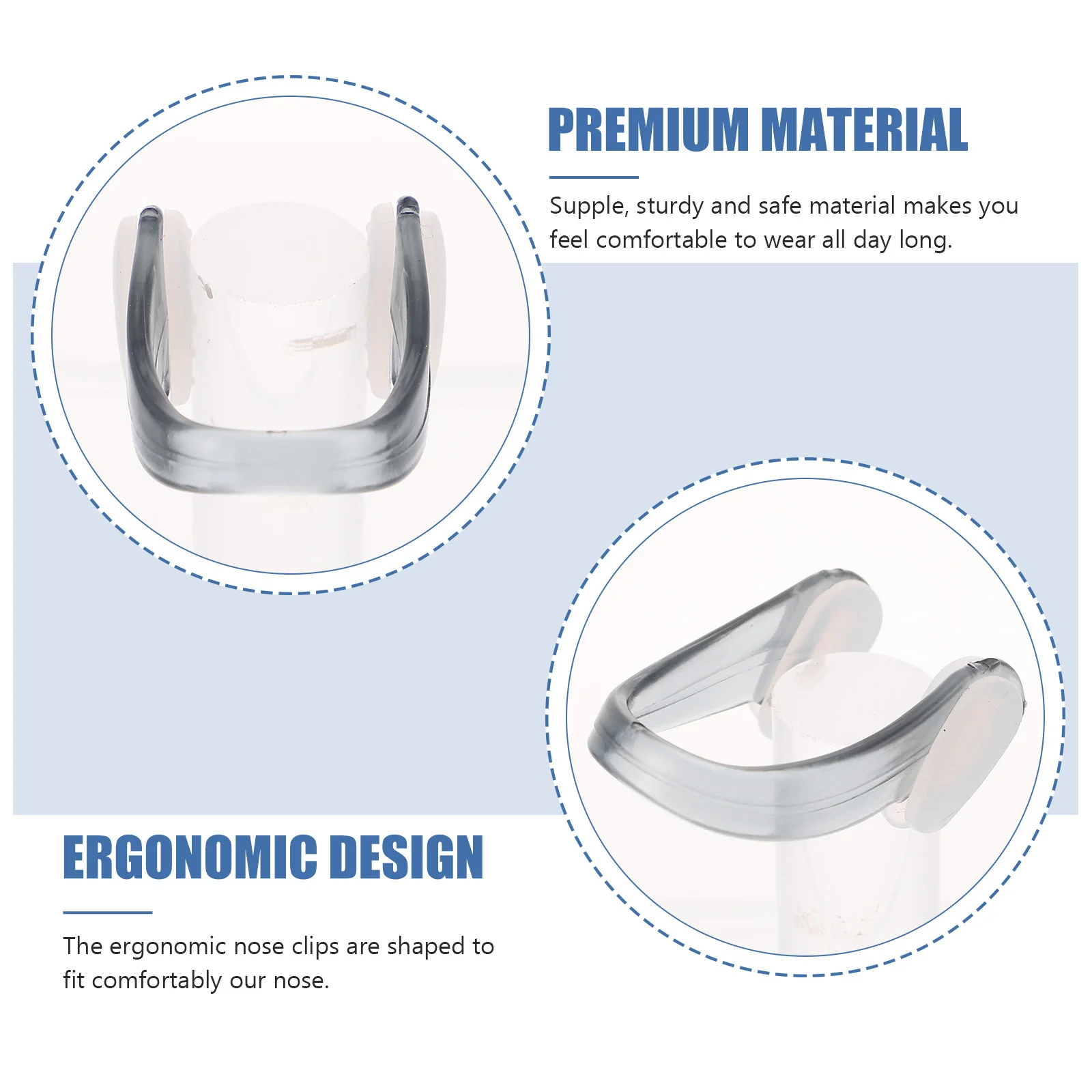 

5 Boxes Professional Nose Clips Wear-Resistant Swimming Plugs Convenient Nose Clamps for Swimming Surfing Water Sports